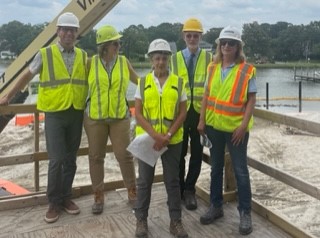 At the Louis & Pru Ryan Resilience Lab, Board Members Rob Robins, Mary Carson-Stiff, Mary Ann Saunders, Steve Jenkins and Karen Shaffer.