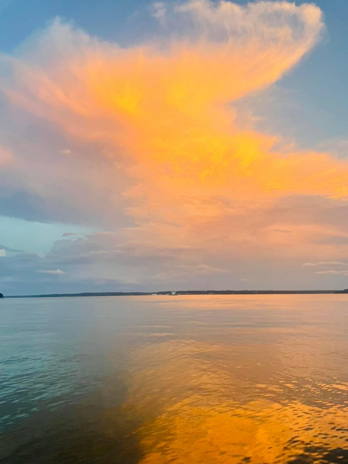 Photo by Robert Patrick - Sunset on clouds lower James River 